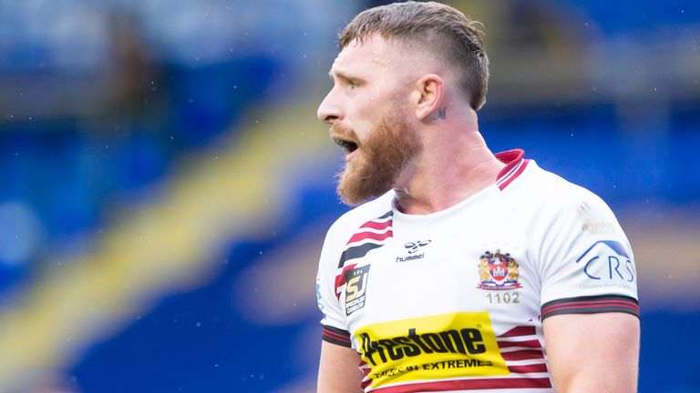 Picture by Allan McKenzie/SWpix.com - 29/08/2020 - Rugby League - Betfred Super League - Wigan Warriors v Castleford Tigers - Halliwell Jones Stadium, Warrington, England - Jackson Hastings.