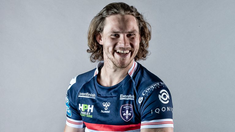 Picture by Allan McKenzie/SWpix.com - 19/03/2021 - Rugby League - Betfred Super League - Wakefield Trinity Media Day 2021 - The Mobile Rocket Stadium, Belle Vue, Wakefield, England - Jacob Miller.