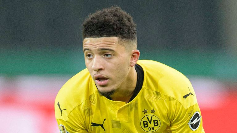 Jadon Sancho is set to face Manchester City in the Champions League next month