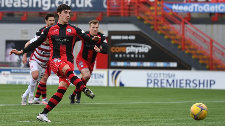 McGrath's 11th goal of the season gave St Mirren the first-half lead