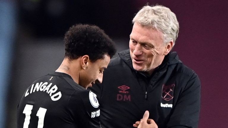 David Moyes says Jesse Lingard&#39;s performances for West Ham have merited his England recall 