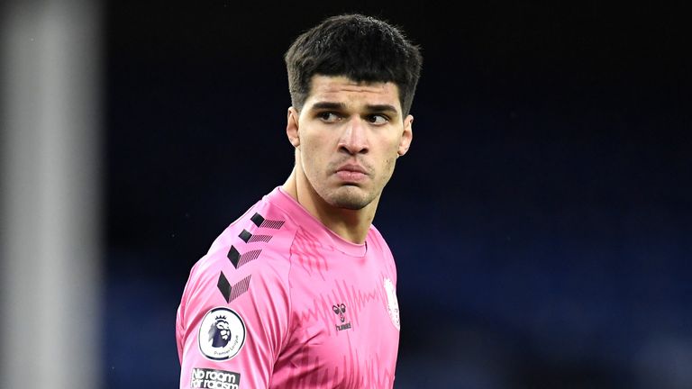 Joao Virginia is set to deputise in goal for Everton in the FA Cup