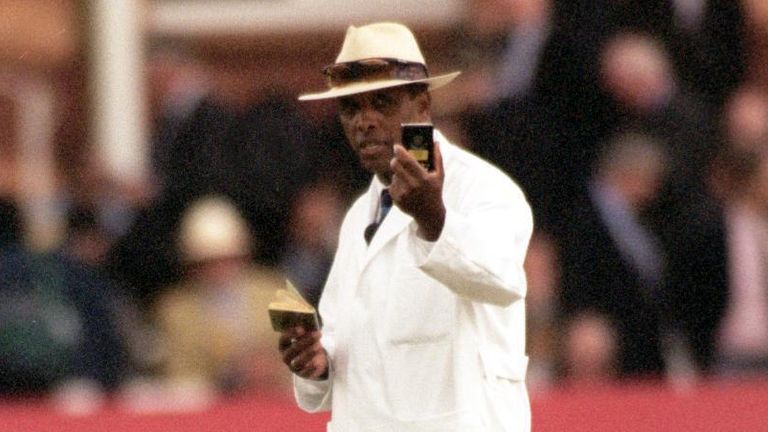 Holder (R) is the only ethnic minority British umpire in 150 years of Test cricket