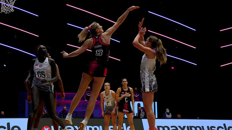 Loughborough Lightning made it six wins from seven games to stay top of the Vitality Superleague table (Image: Ben Lumley)