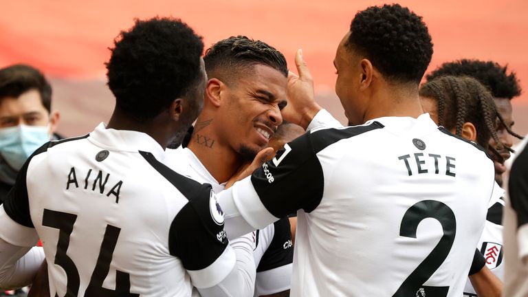 Mario Lemina celebrates his goal with team-mates (AP)