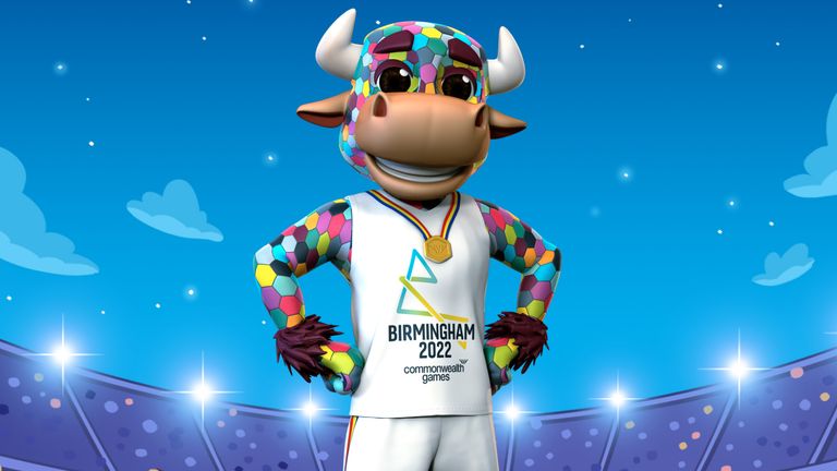 Perry The Bull Mascot Revealed For Birmingham 2022 Commonwealth Games Athletics News Sky Sports