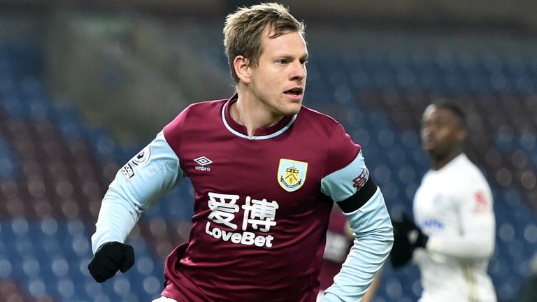 Burnley v Leicester City - Premier League - Turf Moor
Burnley's Matej Vydra celebrates scoring the opening goal during the Premier League match at Turf Moor, Burnley. Picture date: Wednesday March 3, 2021.