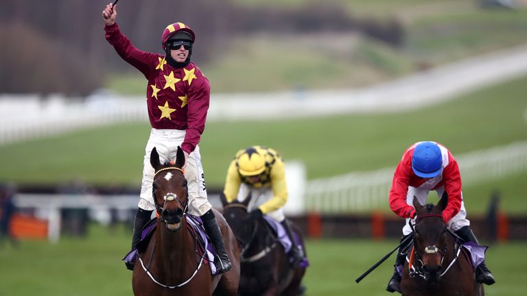 Minella Indo wins the Cheltenham Gold Cup under Jack Kennedy