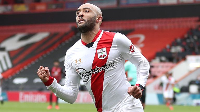 Southampton's Nathan Redmond celebrates scoring against Bournemouth in FA Cup quarter-finals