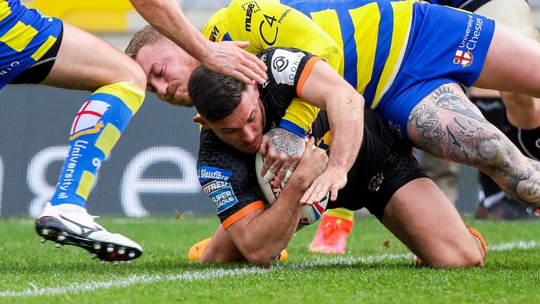 Niall Evalds showed superb feet and finishing ability to score a try on his Castleford debut 