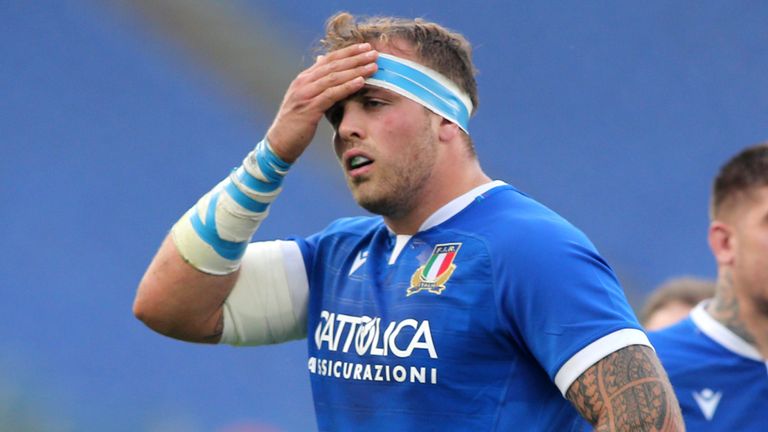 Niccolo Cannone starts at lock for Italy