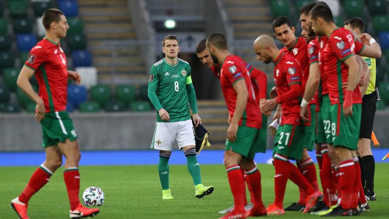 Steven Davis prepares to take part on a momentous night