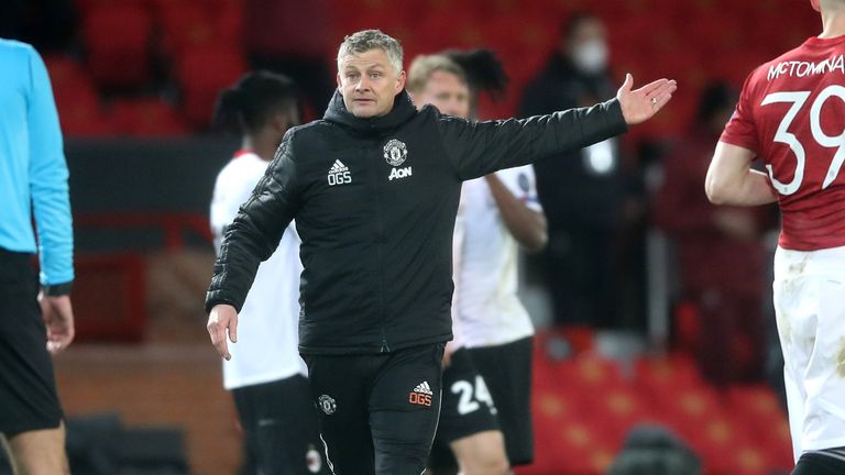 Ole Gunnar Solskjaer after Man Utd's 1-1 draw with AC Milan