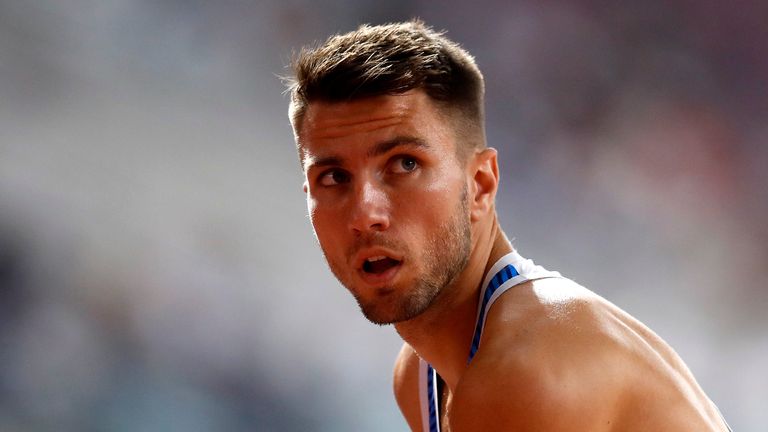 Great Britain's Andrew Pozzi Men's 110m Hurdles