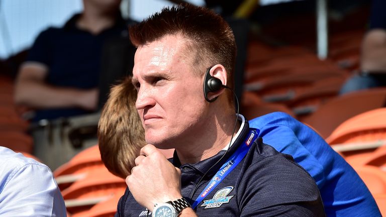 Picture by Matthew Merrick/SWpix.com - 26/05/2018 - Rugby League - Betfred Championship Summer Bash 2018 - Halifax v Featherstone Rovers, Bloomfield Road, Blackpool, England - Halifax coach Richard Marshall.