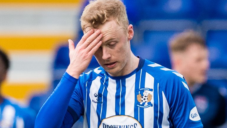 Ross Millen was sent off in the final minute for Kilmarnock