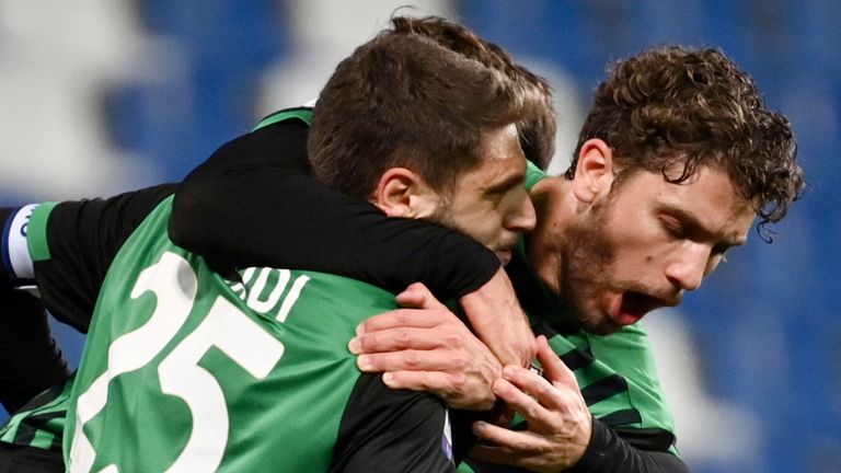 Sassuolo drew 3-3 in dramatic circumstances against Napoli