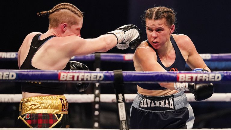 HANDOUT PICTURE COMPLIMENTS OF MATCHROOM BOXING.Savannah Marshall vs Hannah Rankin, Vacant WBO Middleweight World Title  Title..31 October 2020.Picture By Dave Thompson