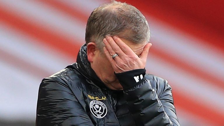 Chris Wilder's Sheffield United have won only four of 28 Premier League games this season