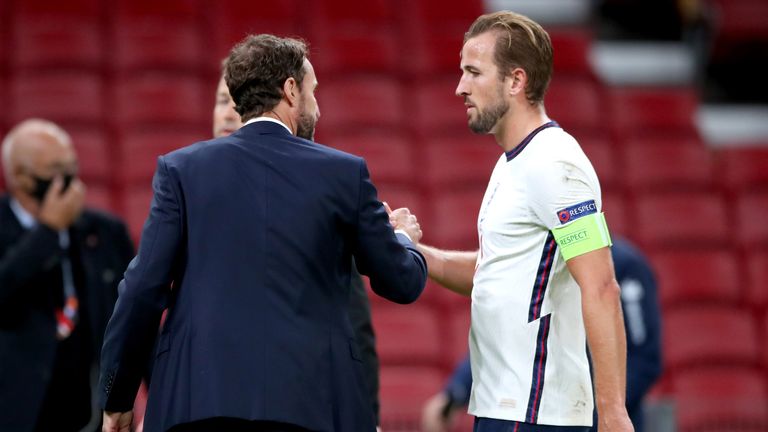 Gareth Southgate dice che cronometra la partita di Harry Kane con l'Inghilterra اراة