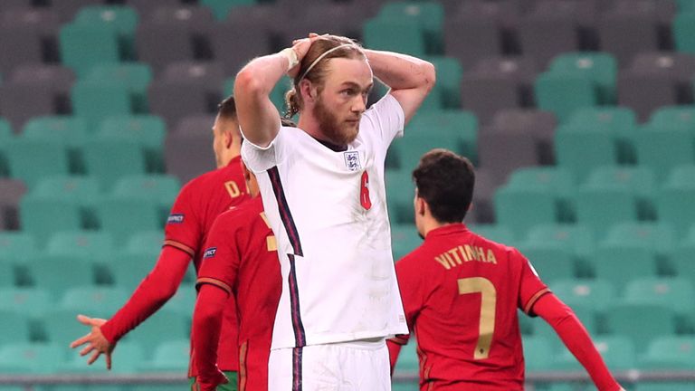 England U21s were left on the verge of crashing out in the Euro 2021 group stages after a 2-0 defeat to Portugal