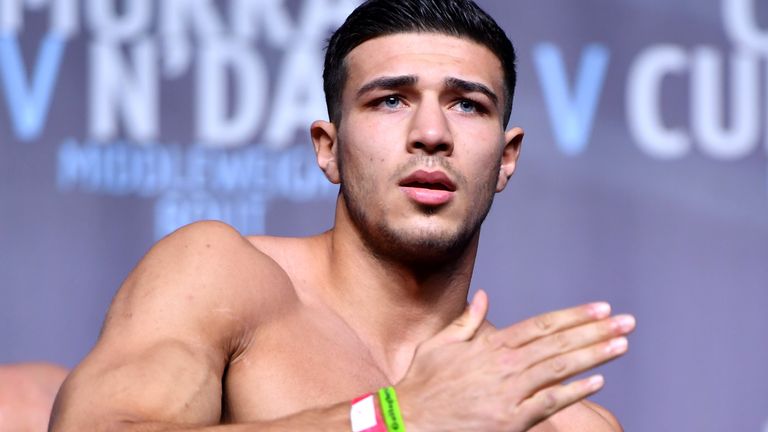 Tommy Fury during the weigh in at Manchester Central. PRESS ASSOCIATION Photo. Picture date: Friday December 21, 2018. See PA story BOXING Manchester. Photo credit should read: Anthony Devlin/PA Wire