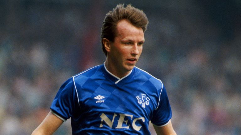 Everton player Trevor Steven in action during a Merseyside derby at Anfield on April 25, 1987