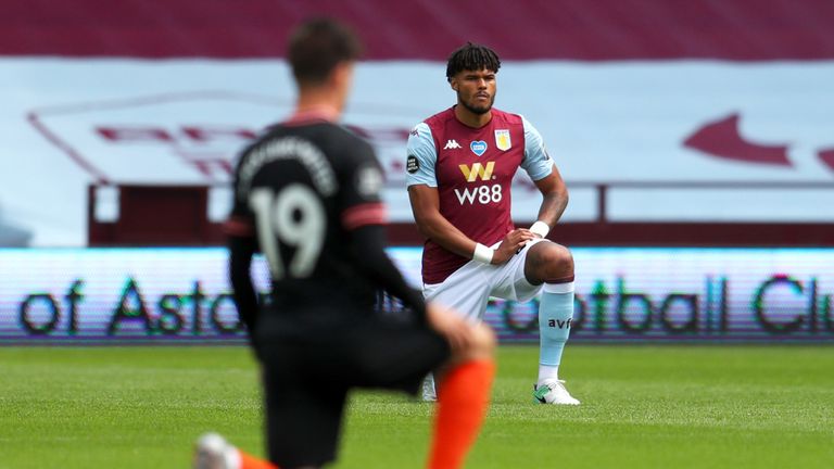 Tyrone Mings was among the first Premier League players to take a knee last season