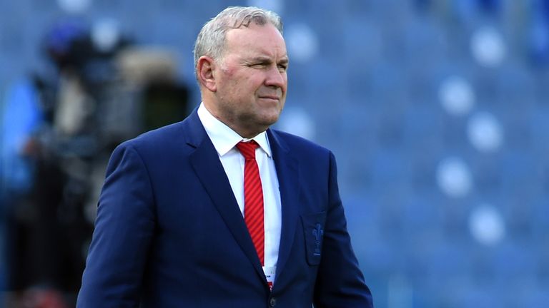 Wales trainer Wayne Pivac during the Italy-Wales match of the Six Nations tournament at the stadio Olimpico. Rome (Italy), 13 March, 2021