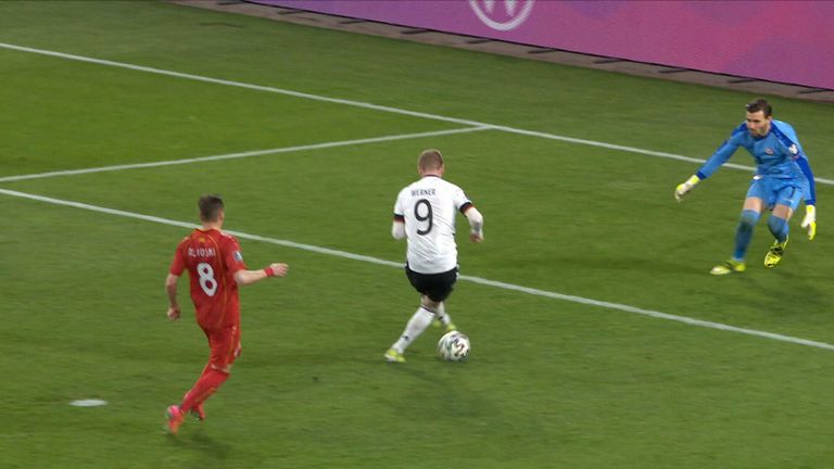 Werner missed a big chance against North Macedonia.