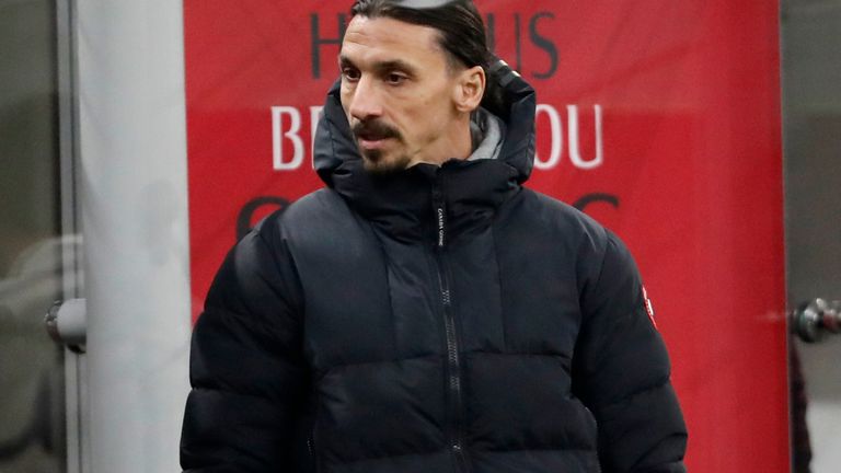 Zlatan Ibrahimovic watched on from the stands as AC Milan drew with Udinese