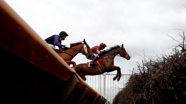 The Two Amigos ridden by Matt Griffiths (right) winning at Bangor