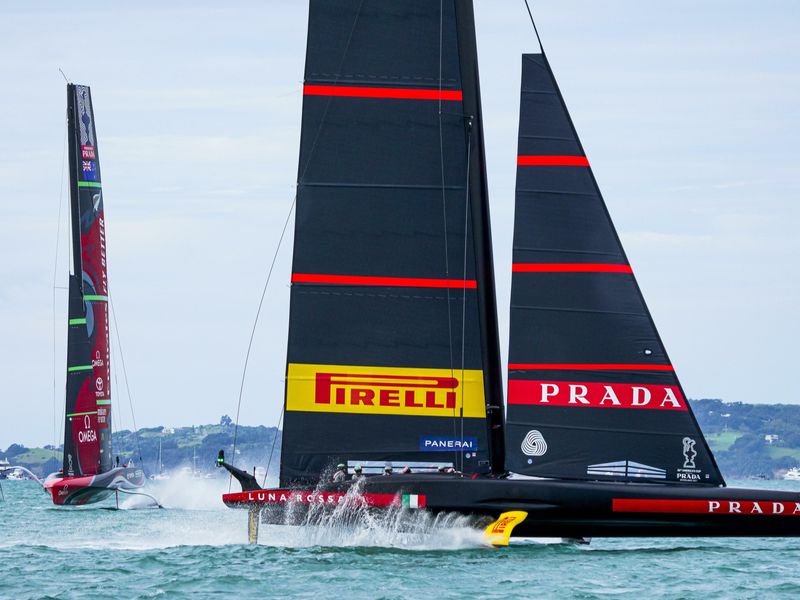 36th America's Cup Match: Emirates Team New Zealand and Luna Rossa Prada  Pirelli share spoils on day one | Sailing News | Sky Sports