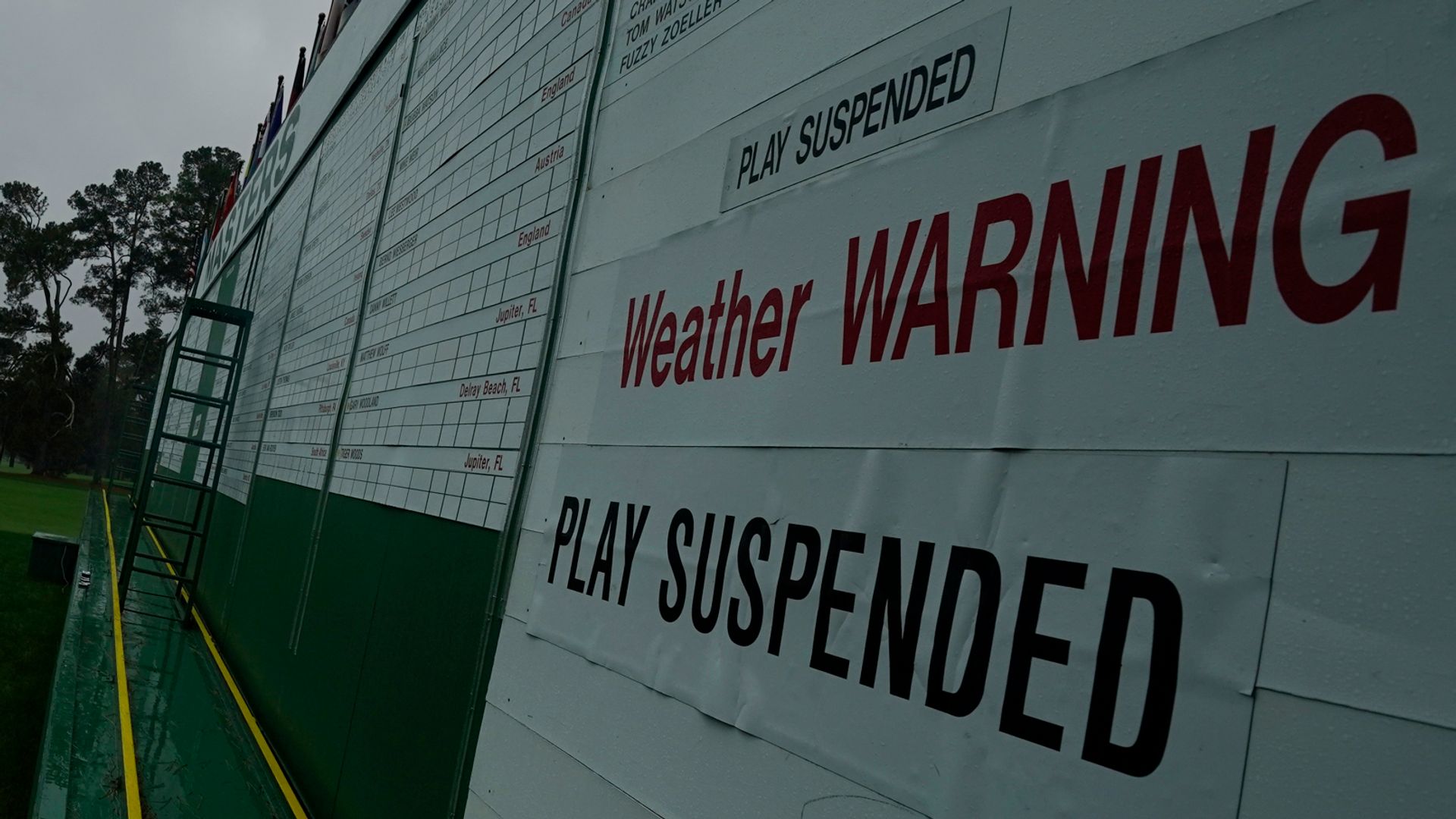 Weather disrupts day three at Augusta