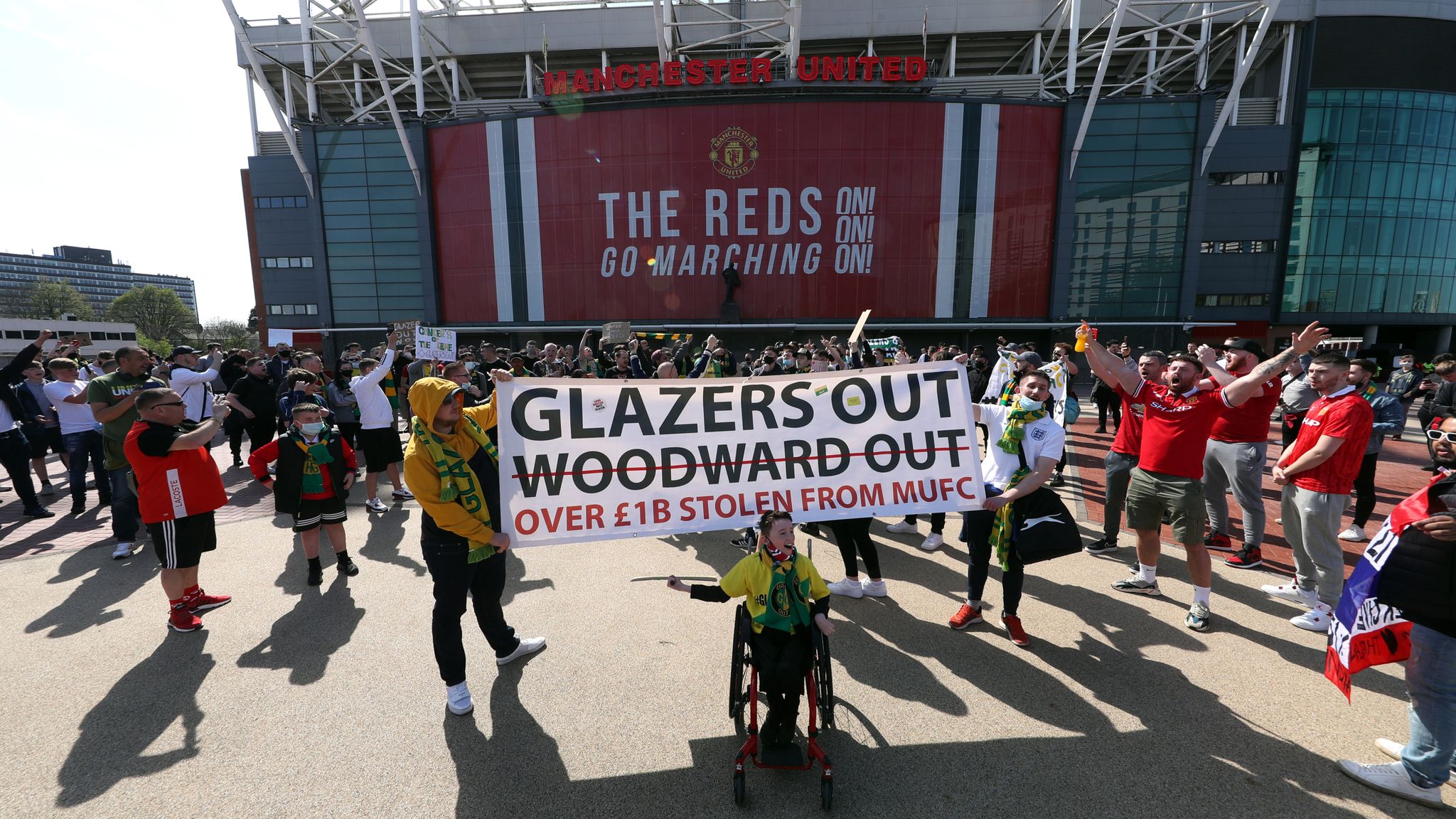 Manchester United fans staged a protest against the Glazer family's ownership before Norwich match