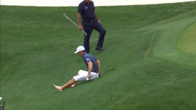 Horschel's water save after funny fall!