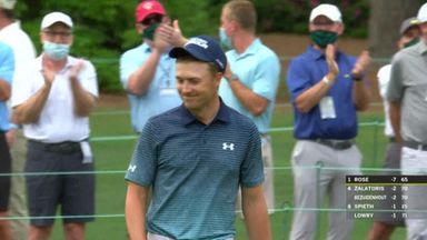 Spieth chips in for eagle