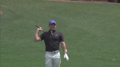 McIlroy hits his dad with a stray shot!