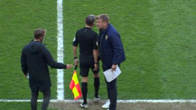 Karl Robinson receives red card