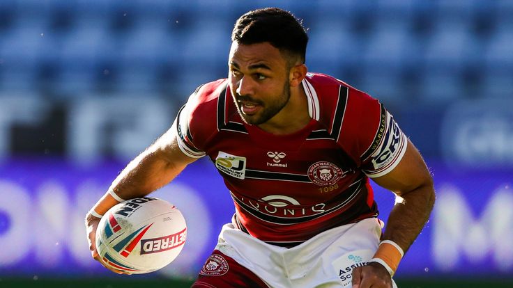 Picture by Alex Whitehead/SWpix.com - 22/04/2021 - Rugby League - Betfred Super League - Wigan Warriors v Castleford Tigers - DW Stadium, Wigan, England - Wigan's Bevan French in action.