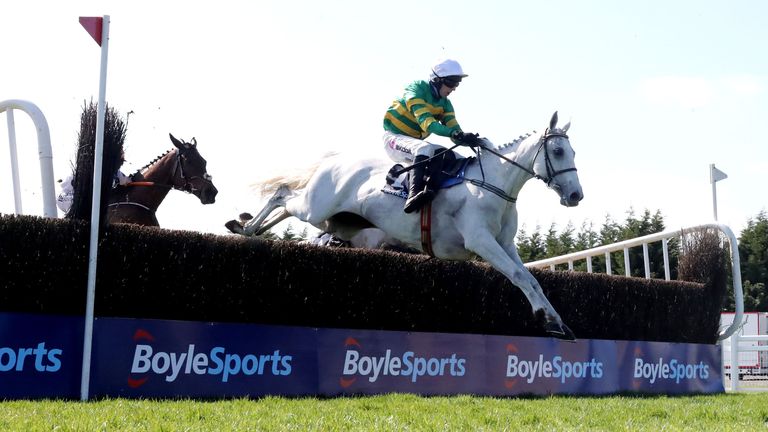 Elimay ridden by Mark Walsh in winning action at Fairyhouse