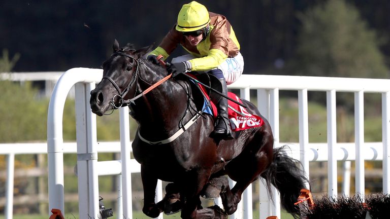 Galopin Des Champs ridden by Paul Townend goes on to win The Irish Mirror Novice Hurdle during day two of the Punchestown Festival at Punchestown Racecourse in County Kildare, Ireland. Issue date: Wednesday April 28, 2021.