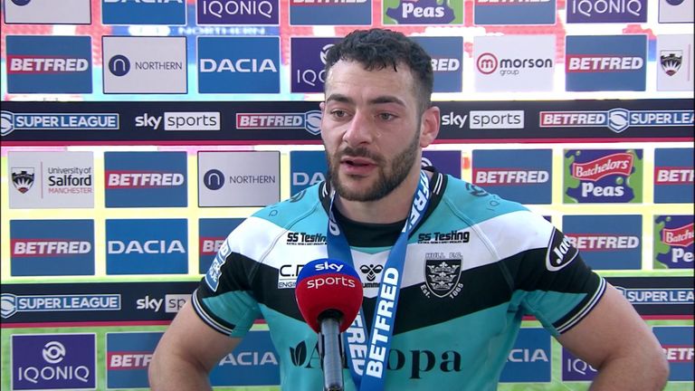 Hull's Jake Connor was named man of the match after he helped his side to a convincing win over Salford. 