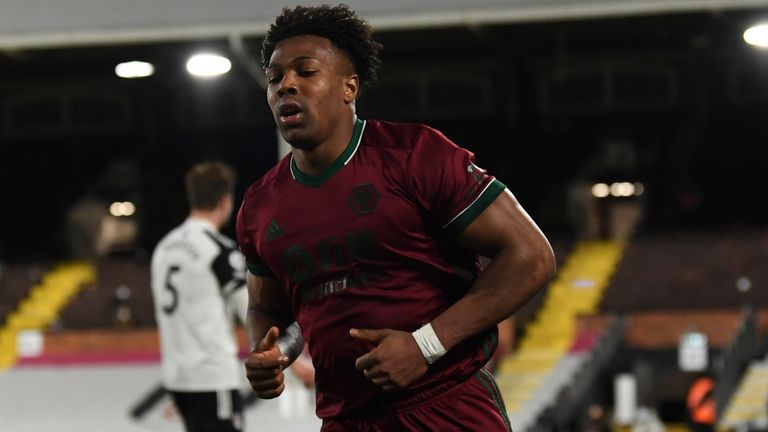 Adama Traore celebrates his injury-time winner at Fulham