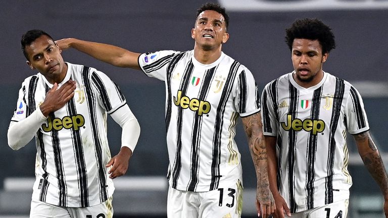 Alex Sandro scored twice as Juventus beat Parma to keep their title hopes alive