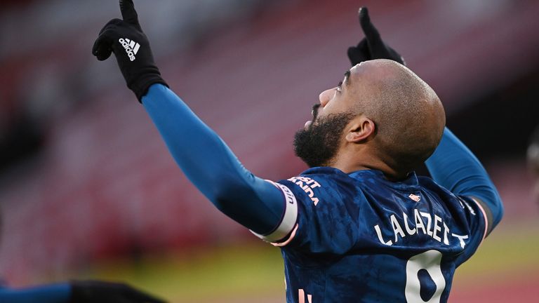 Lacazette était en forme alors qu'Arsenal passait devant Sheffield United