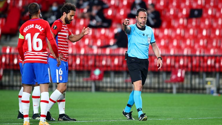 Referee Artur Dias' original decision to award Man Utd a penalty was upheld by VAR