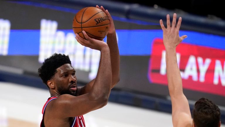 Joel Embiid finished with 36 points as Philadephia overcame Dallas 113-95.