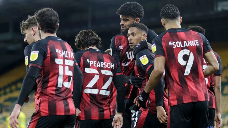 Les joueurs de Bournemouth célèbrent 