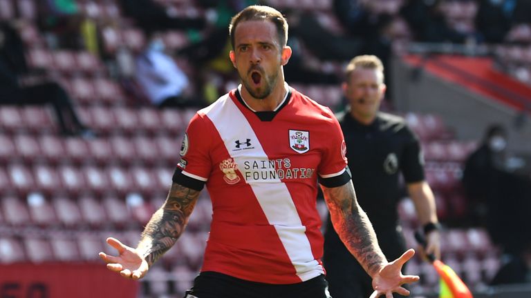 Southampton's Danny Ings celebrates after scoring against Burnley